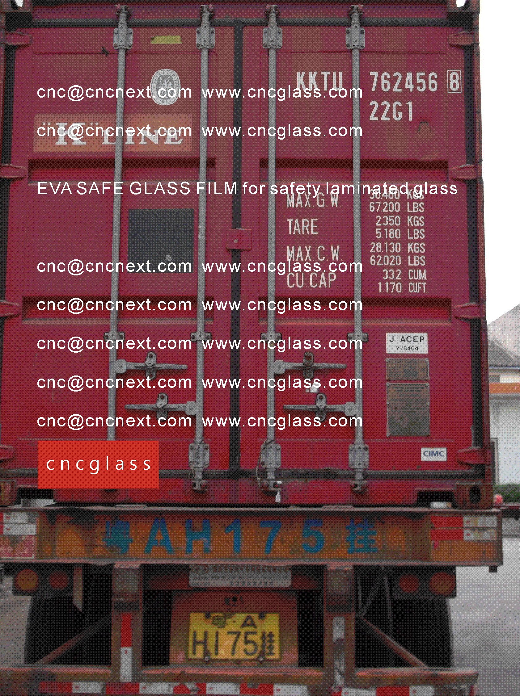 007 EVA SAFE GLASS FILM LOADING CONTAINER (SAFETY LAMINATED GLASS)